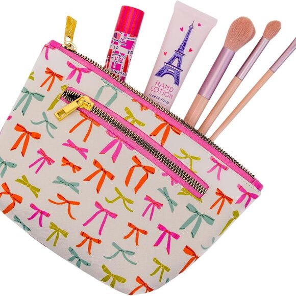 Elegant Water-Resistant Vegan Leather Cosmetic Clutch - Travel Makeup Organizer - Picture 5 of 5